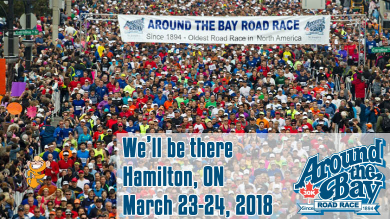 Run Little Monkey will be at Around the Bay in Hamilton on Mar 23-24, 2018